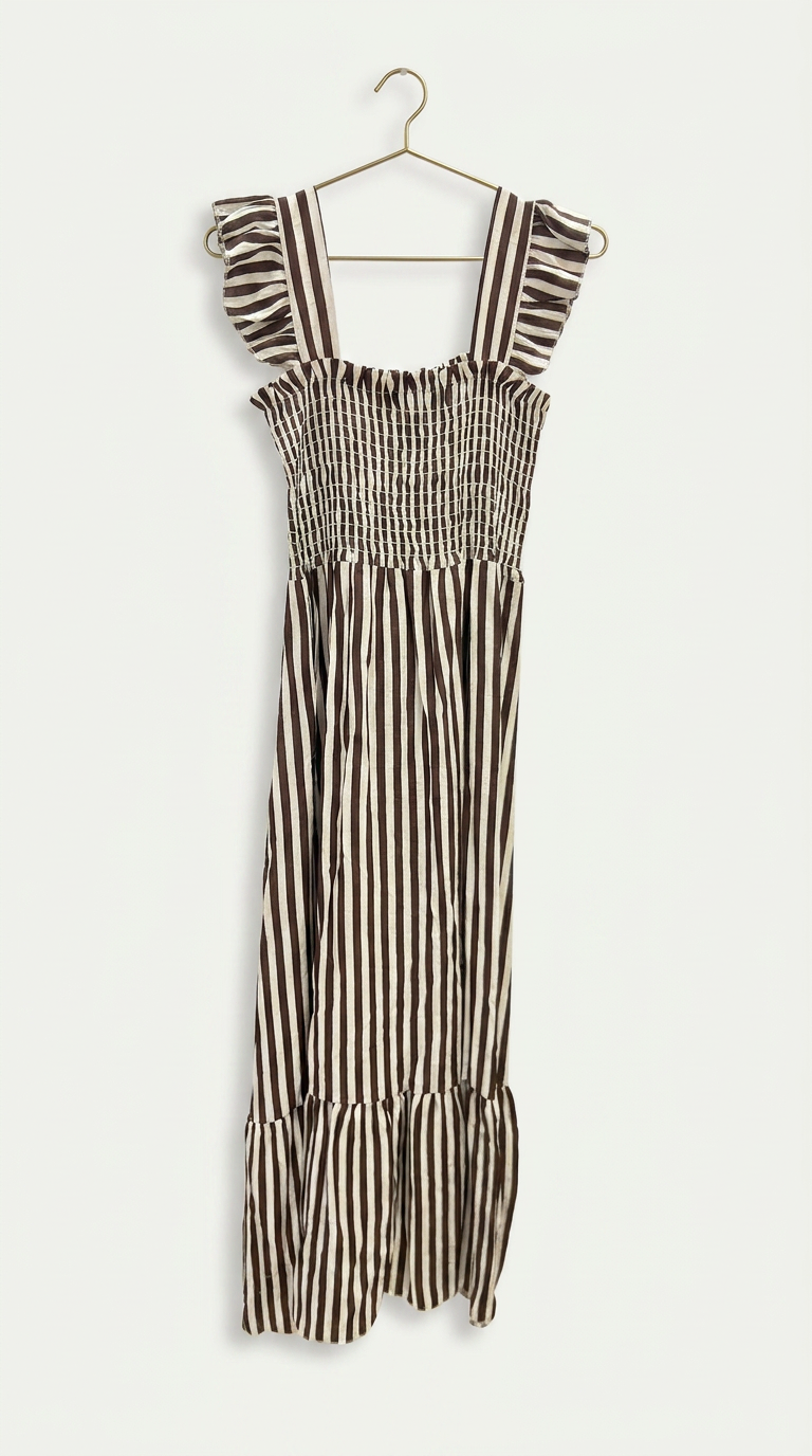 Vestido Rayas Choco & Cream