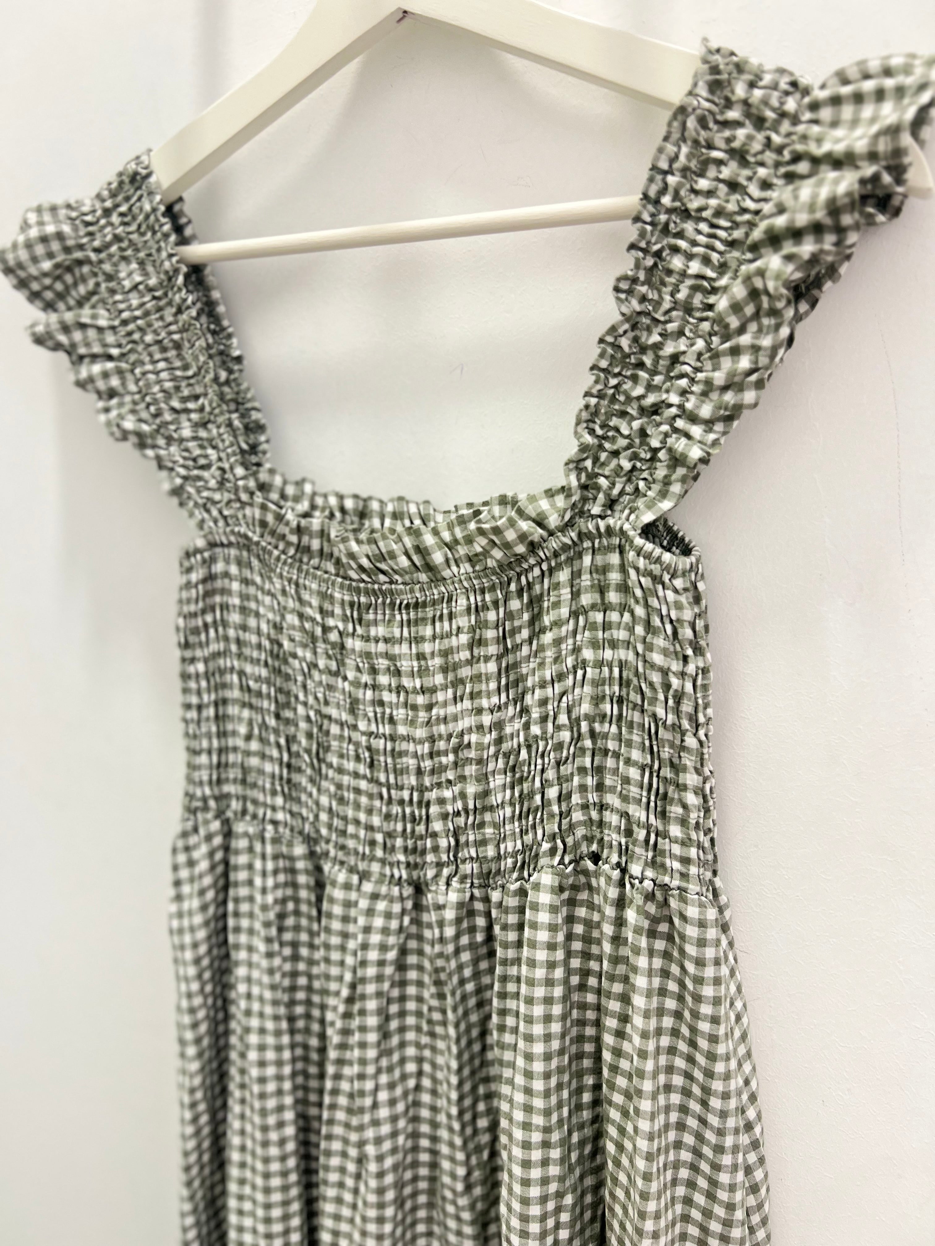 Vestido Vichy Kaki