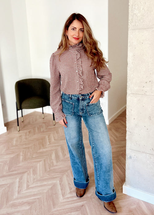 Blusa Martina Vichy Granate