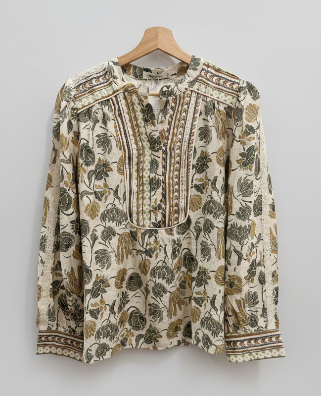 Blusa Flor Kaki