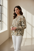 Blusa Flor Kaki