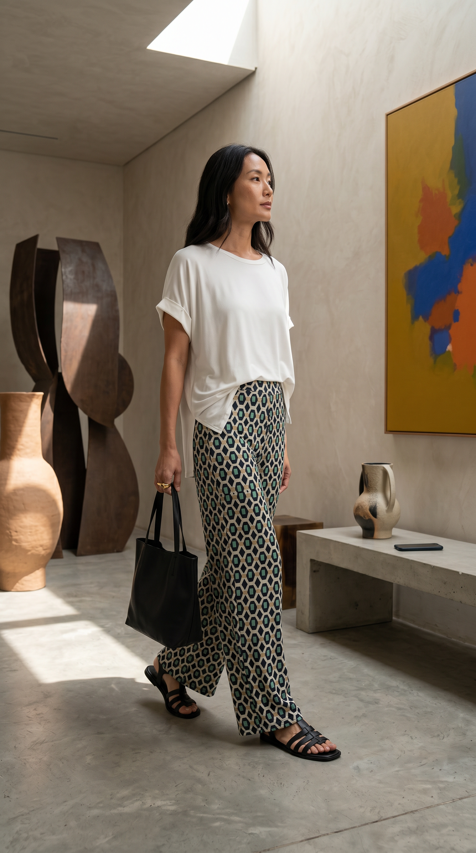 Pantalón Punto Seda Mint