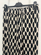 Pantalón Punto Seda Negro & Beige