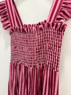 Vestido Rayas Fresa