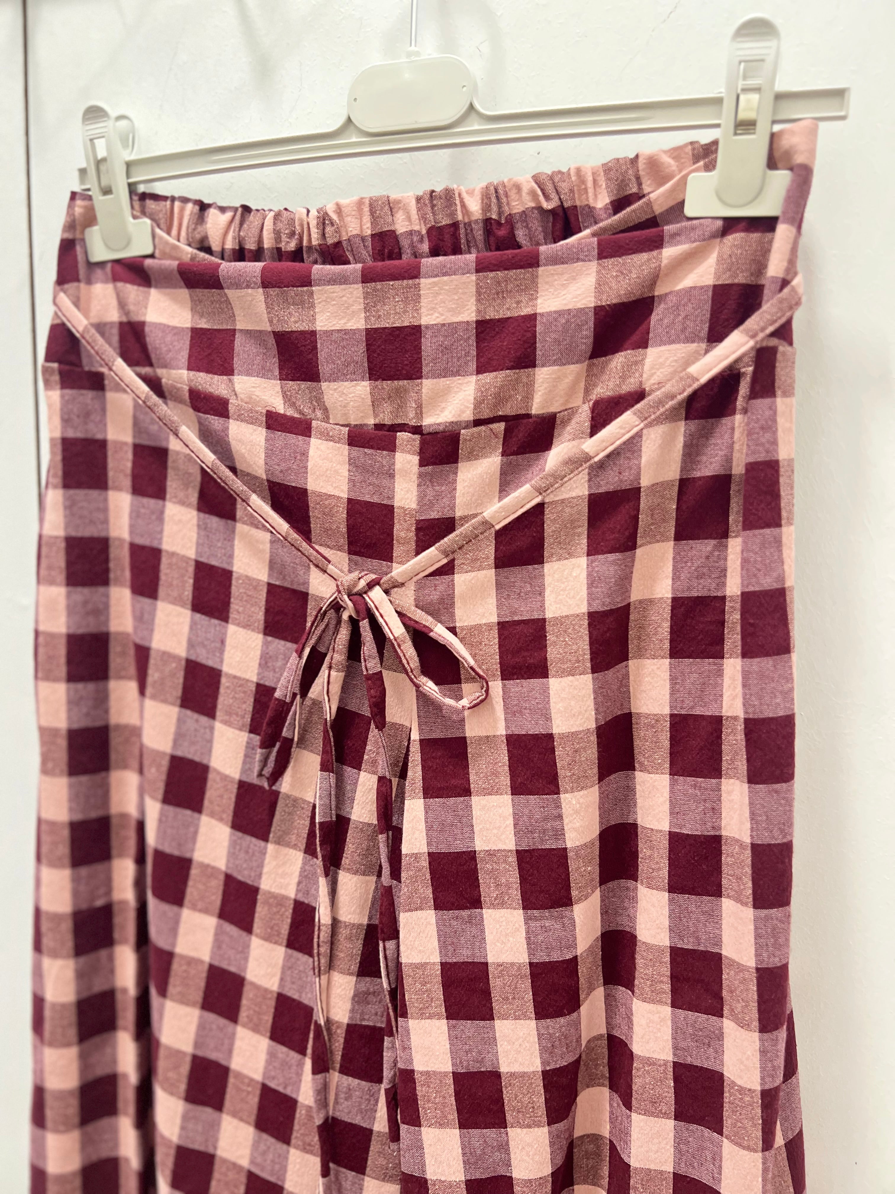 Pantalón Vichy Burgundy