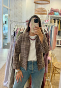 Chaqueta Tweed Marrón
