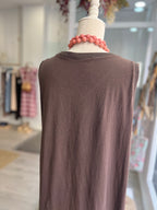 Vestido Lino Mahón Marrón