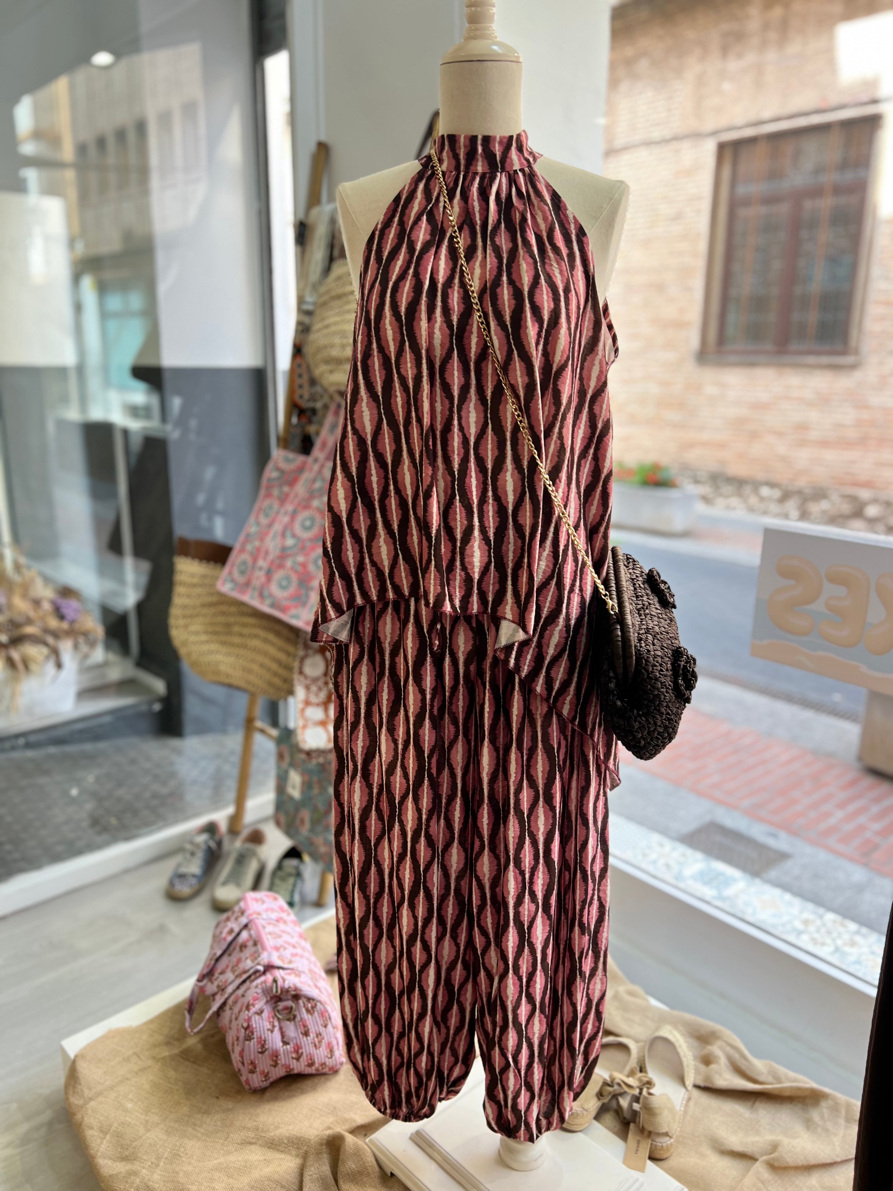 Set Bombacho Ikat Rosa