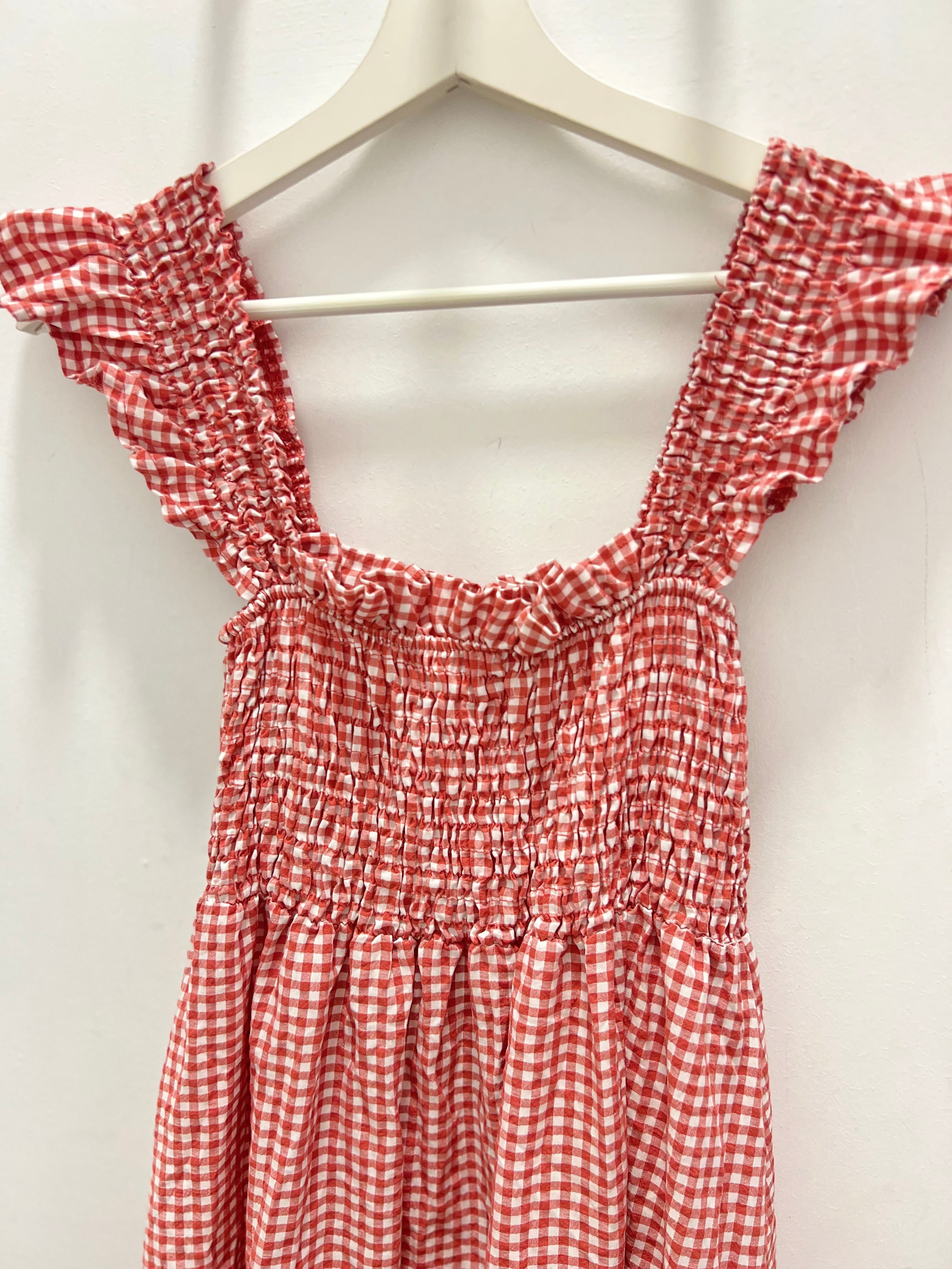 Vestido Vichy Coral