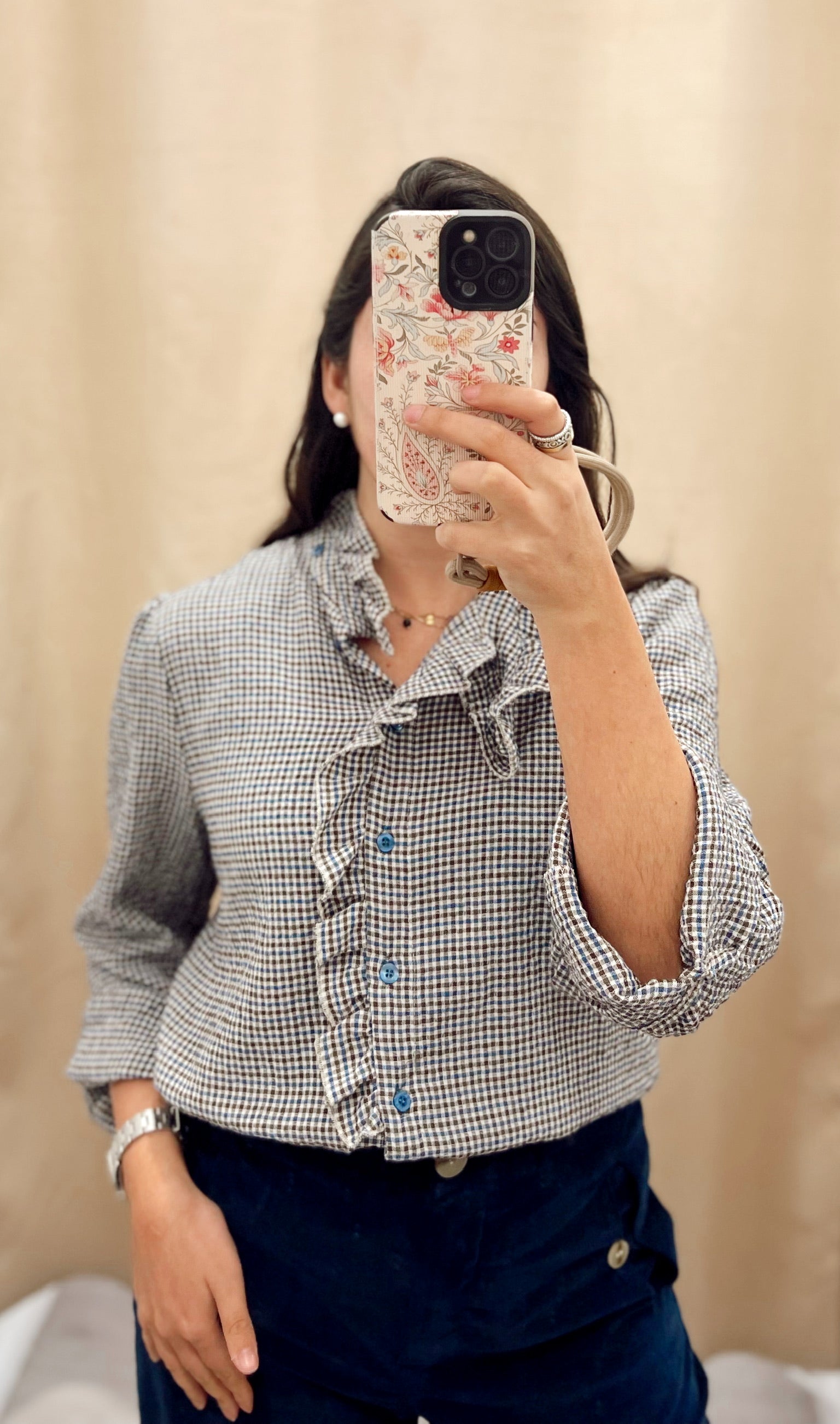 Blusa Martina Vichy Azul