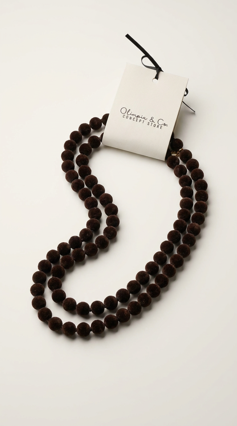 Collar Bolas Terciopelo