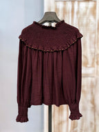 Blusa Jimena Frunce Burgundy