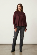Blusa Jimena Frunce Burgundy