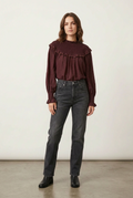 Blusa Jimena Frunce Burgundy
