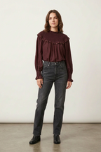 Blusa Jimena Frunce Burgundy