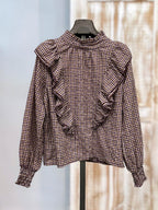 Blusa Vichy Chimenea Burgundy