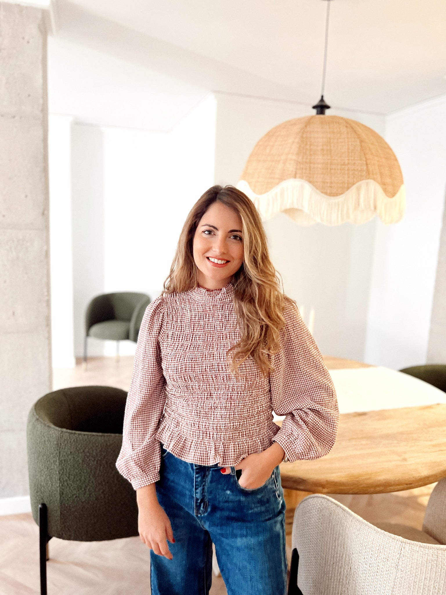 Blusa Fruncida Bambula vichy