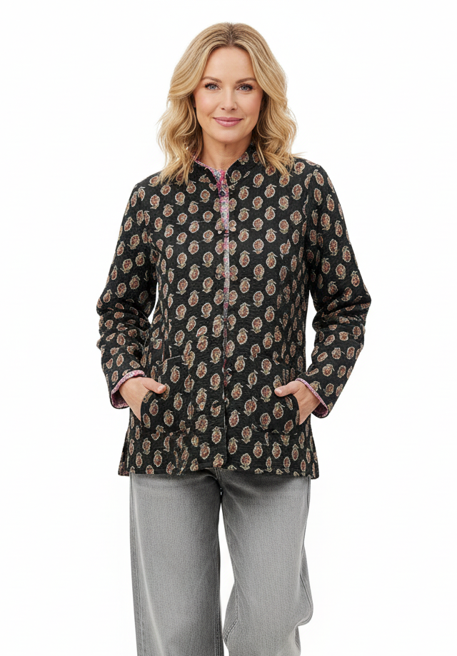 Chaqueta Reversible Black & Mint Talla L