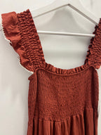Vestido Frunce Puntilla Caldera