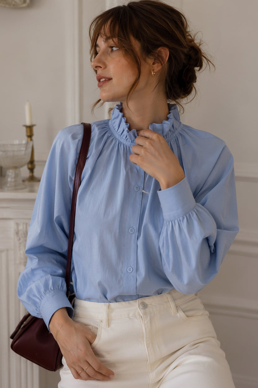 Camisa Popelín Frunce