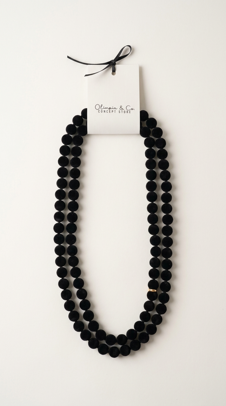 Collar Bolas Terciopelo