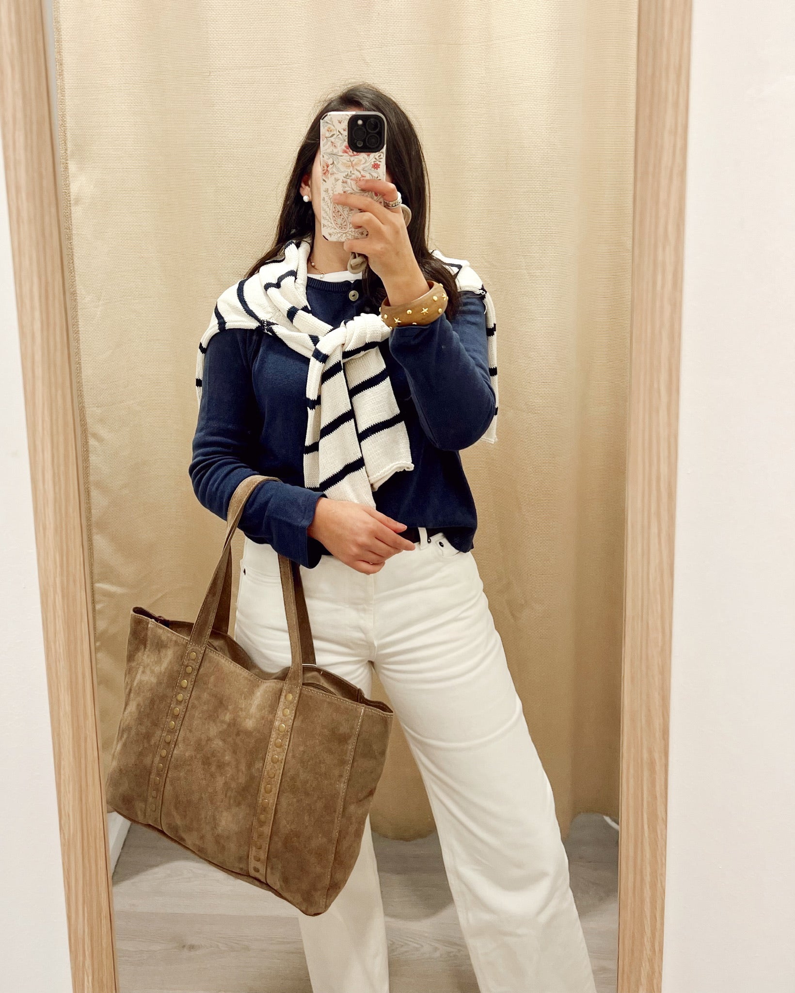 Bolso  Shopper Tachas Taupe