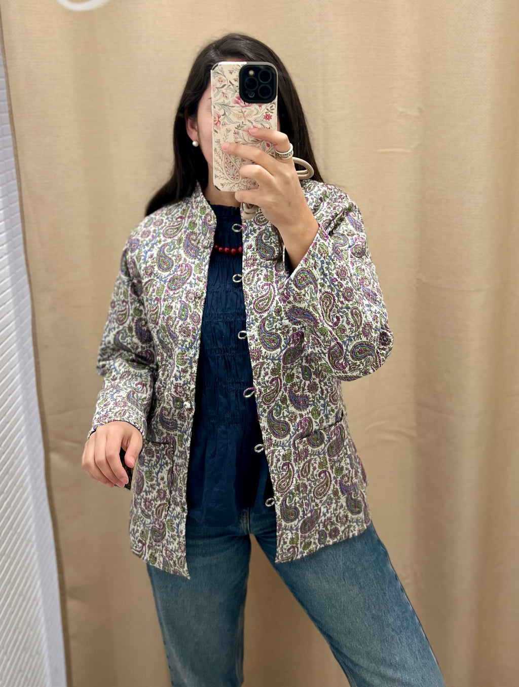 Chaqueta Reversible Lila & Marino Talla M