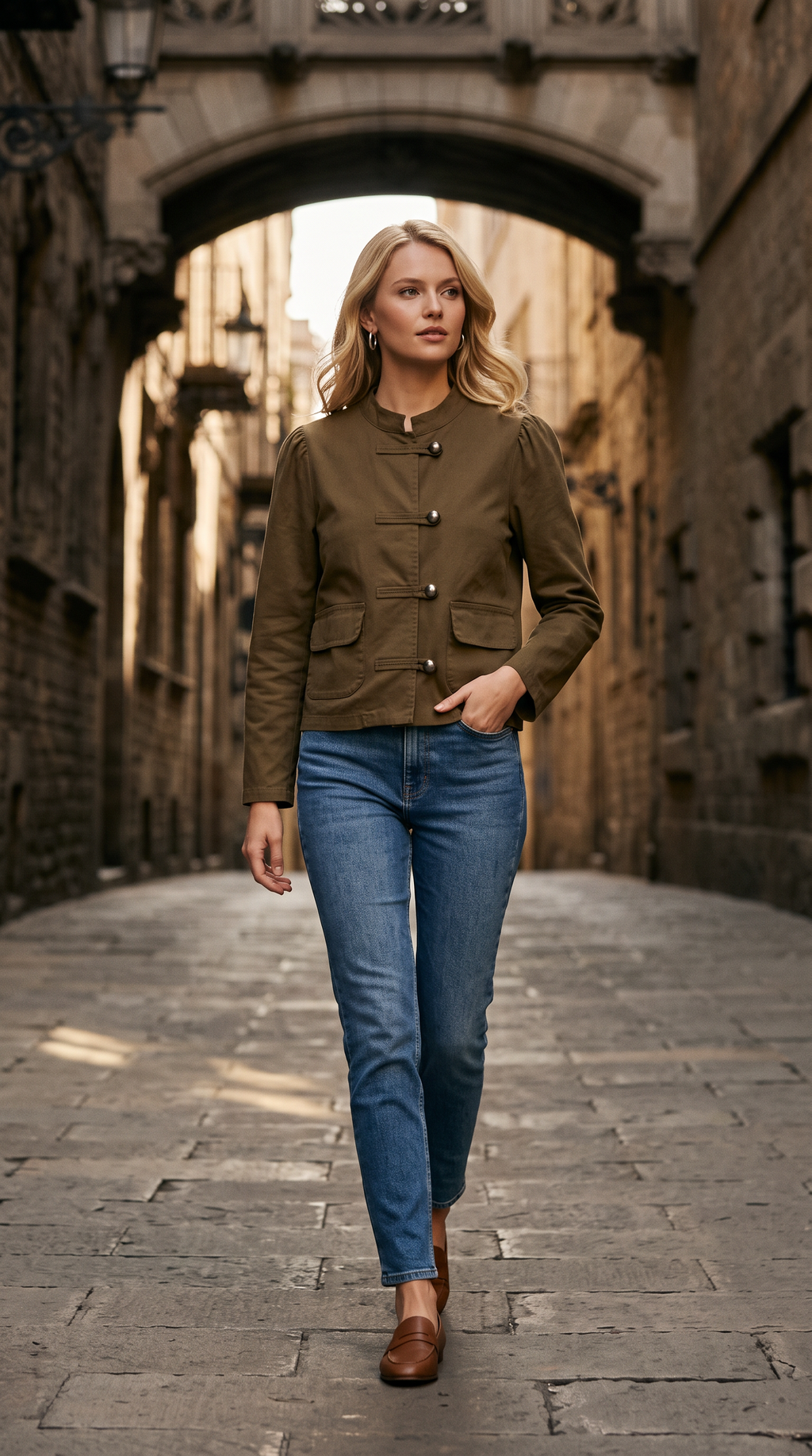 Chaqueta Militar Kaki