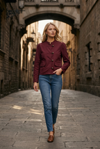 Chaqueta Militar Burgundy