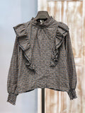 Blusa Vichy Chimenea Marino