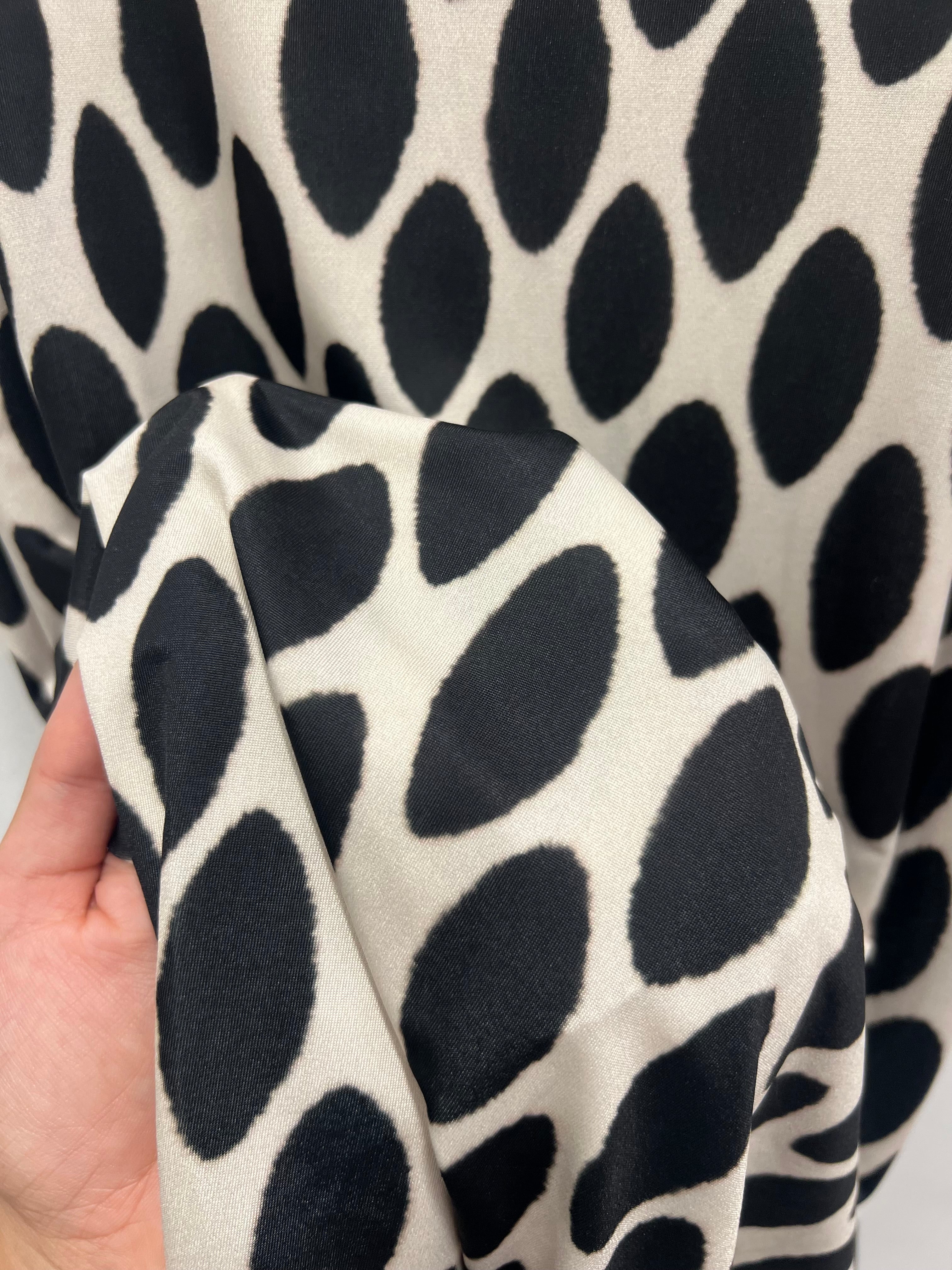 Top Punto Seda Negro & Beige