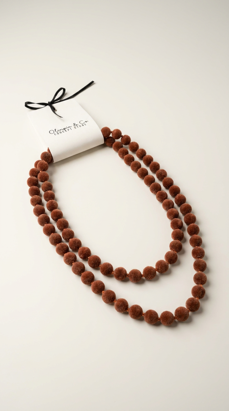 Collar Bolas Terciopelo
