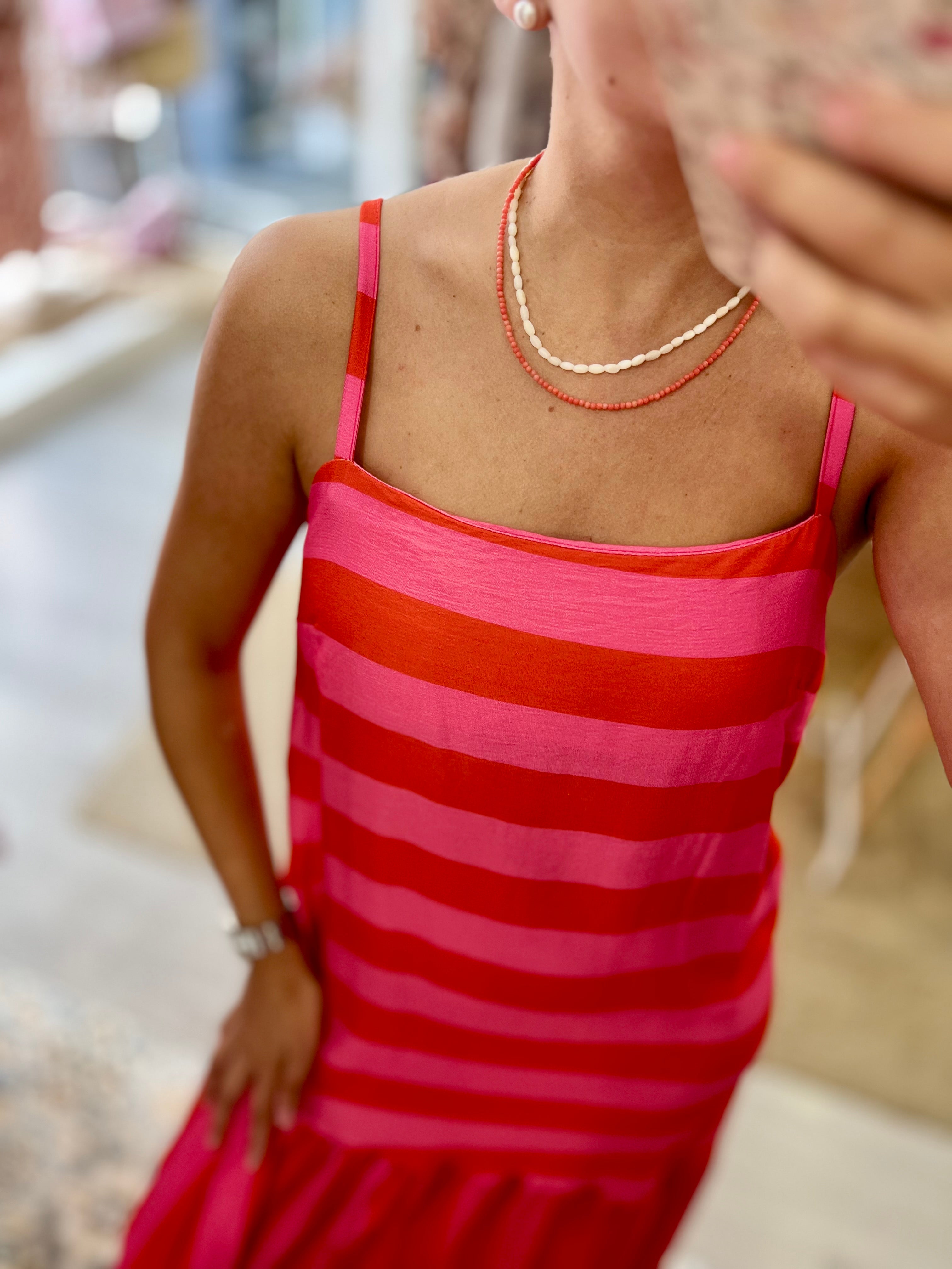 Vestido Camila Fresa