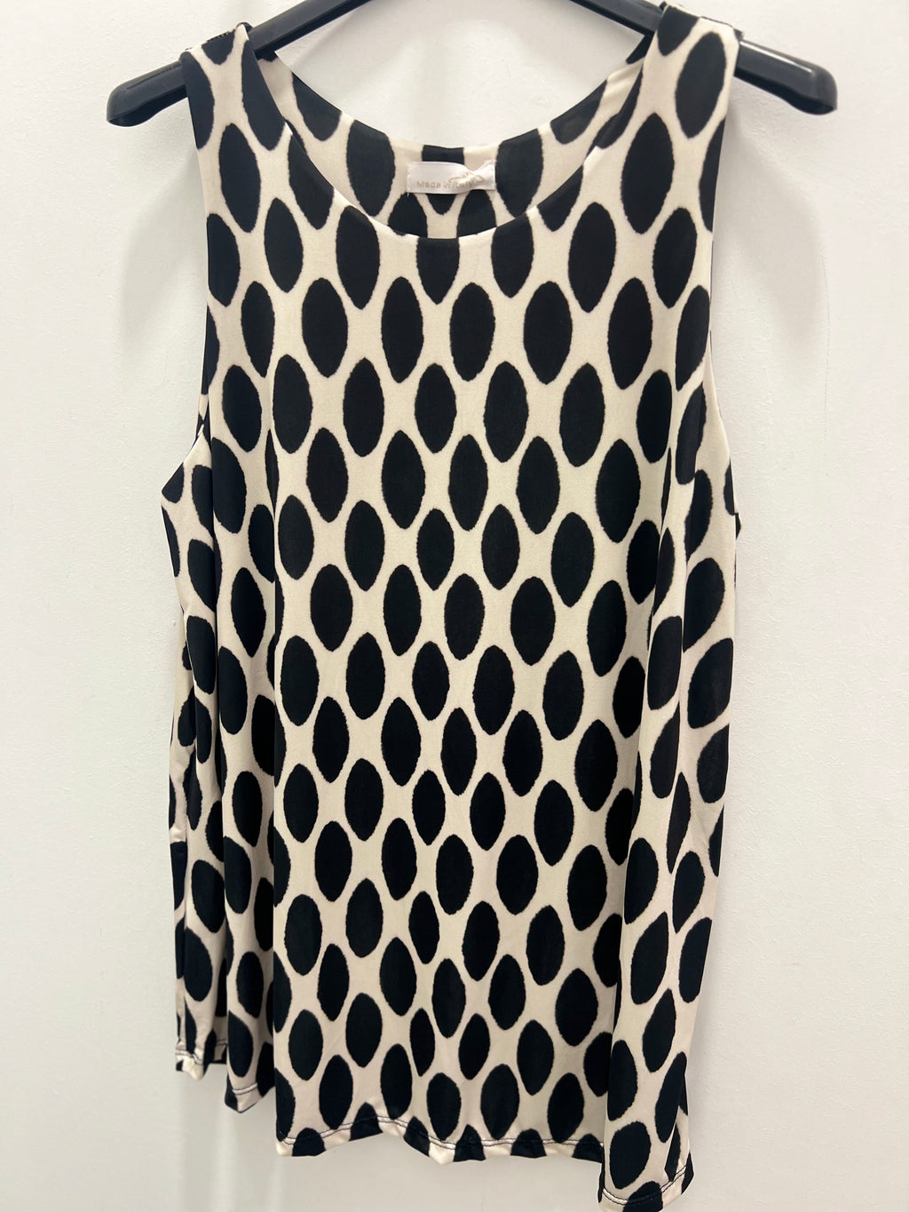 Top Punto Seda Negro & Beige