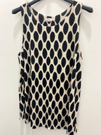 Top Punto Seda Negro & Beige