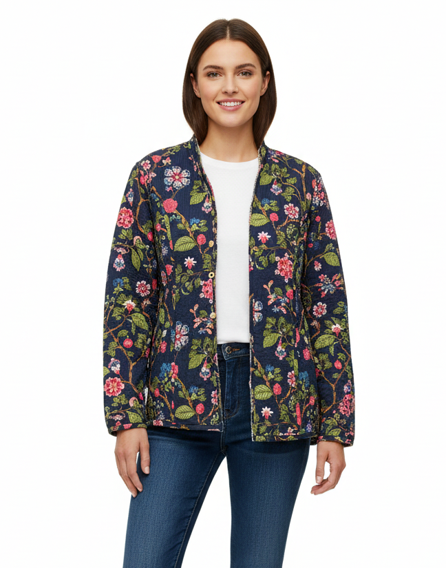 Chaqueta Reversible Lila & Marino Talla M