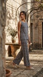 Pantalón Punto Seda Marino