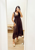 Vestido Campiña Algodón Marrón