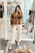 Pantalón Beige Puntilla