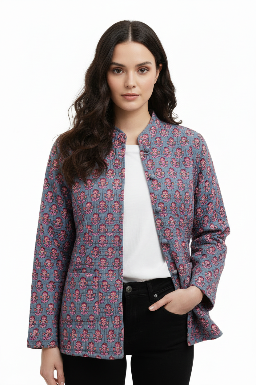 Chaqueta Reversible Azul & Amarillo Talla S