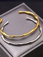 Brazalete Bambú Plata