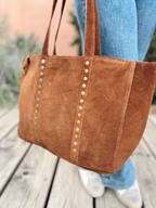 Bolso Shopper Tachas Camel