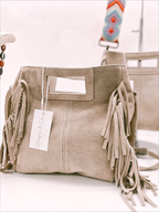 Bolso Flecos Beige