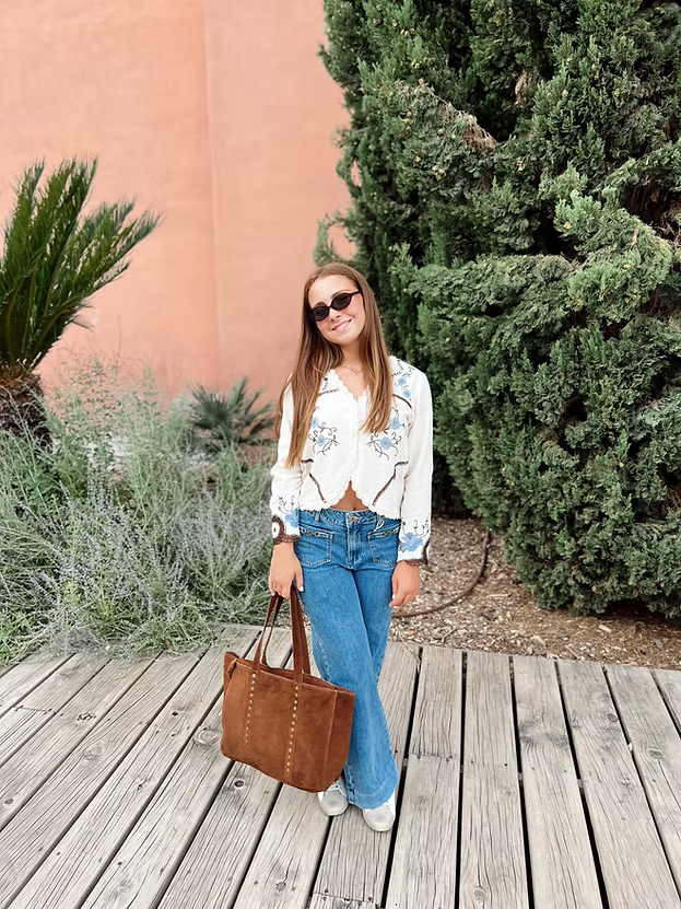 Bolso Shopper Tachas Camel