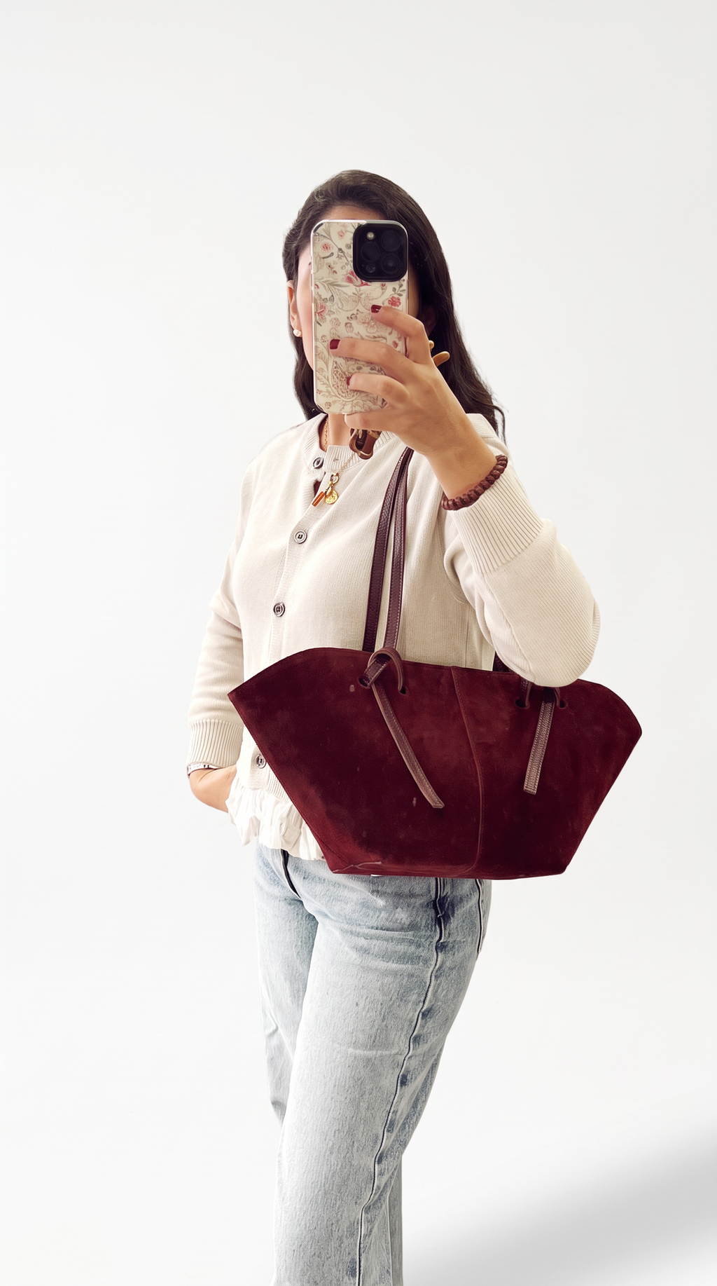 Bolso Cornualles Serraje Burgundy