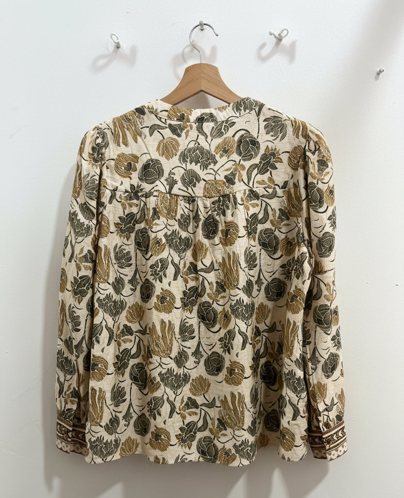 Blusa Flor Kaki