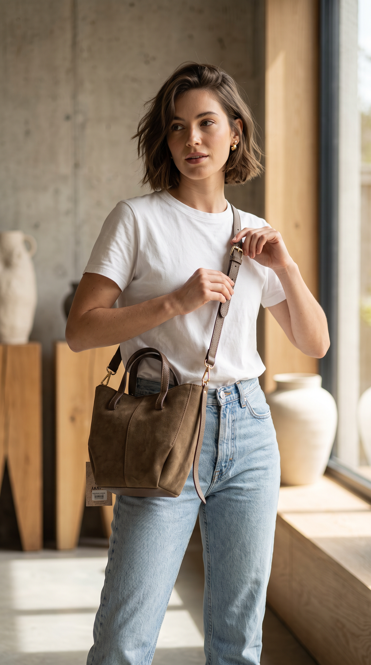 Bolso Serraje Matilda Taupe