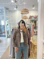 Chaqueta Tweed Marrón