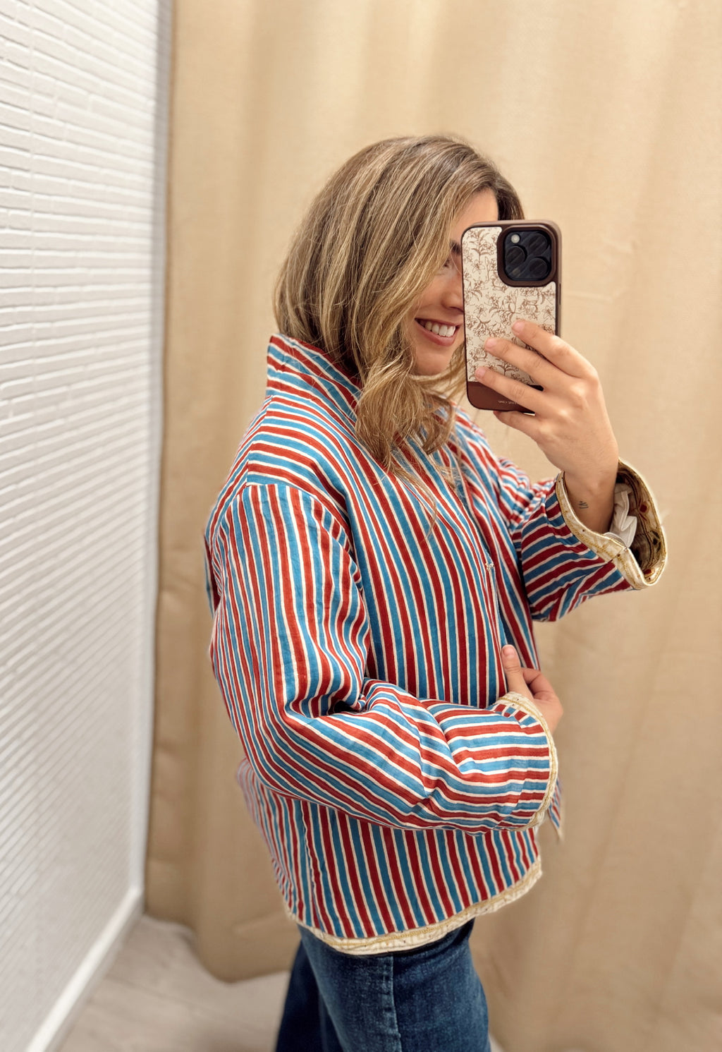 Kimono Bordado Beige