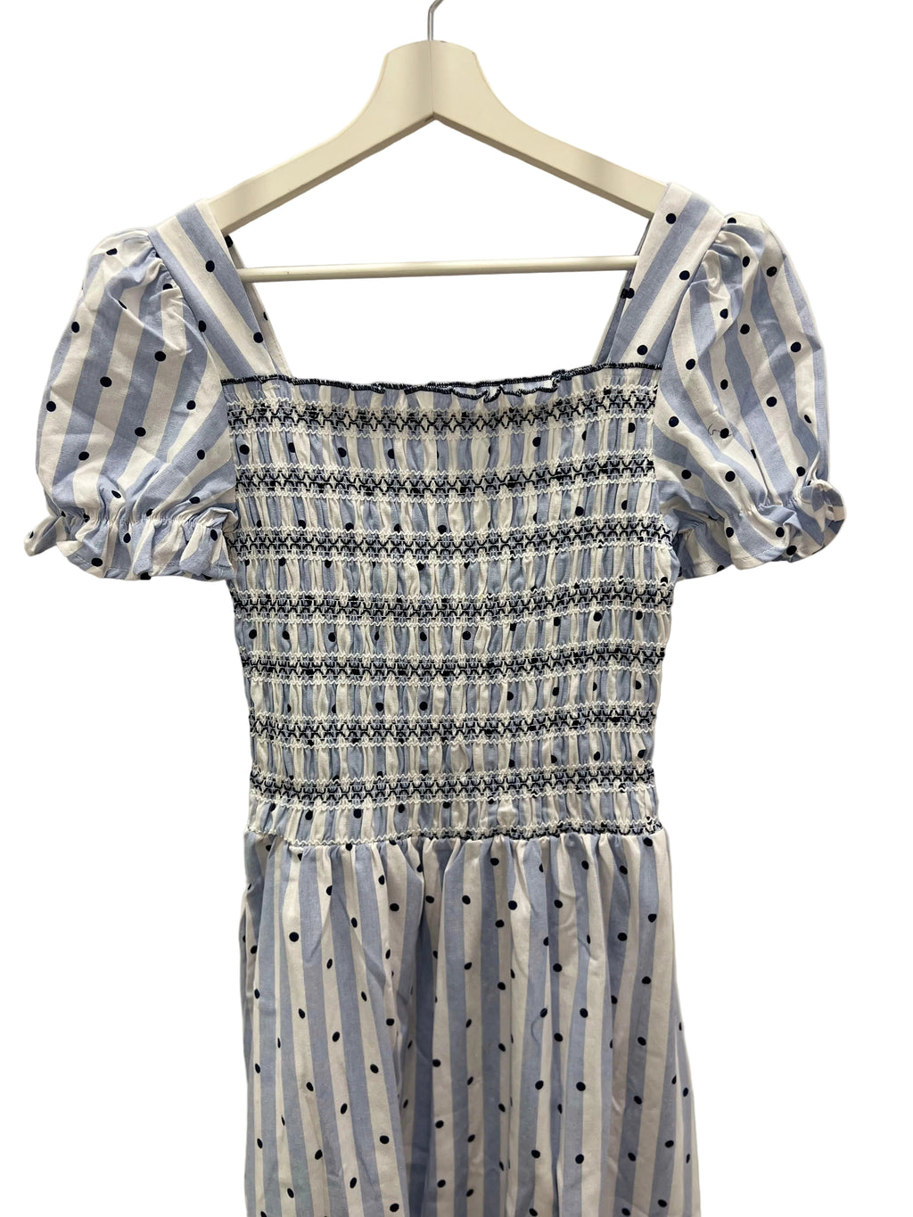 Vestido Topos Azul